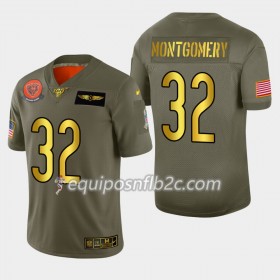 Camiseta Hombre NFL Chicago Bears David Montgomery 32 Nike 2019 Salute to Service 100th